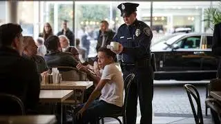 A POLICE OFFICER SPILLS A CUP OF COFFEE ON A BLACK BOY, UNAWARE THAT HIS FATHER IS THE PRESIDENT