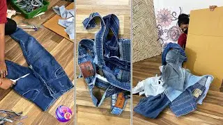 Denim artwork with home decore