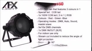 AFX ULTRA BRIGHT 150W COB INDOOR LED PAR PROJECTOR Ref no : PAR-COB150 15-1684