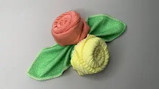Чудесно простая, но креативная ИДЕЯ ПОДАРОК ​​для женщин 🌹🎁 | Розы из тряпок для уборки (Greenway)