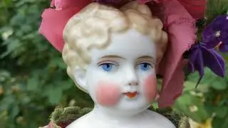 🦋 Antique German Low Brow China Head Doll 🦋