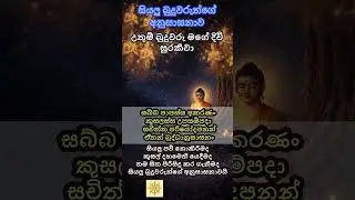සියලු බුදුවරුන්ගේ අනුසාසනාව  #bana#motivation #bududahama#budubana#buddha#බුදුදහම#niwana #නිවන්මග