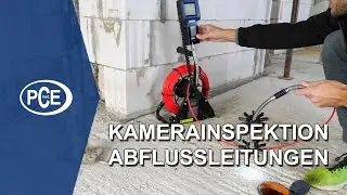 Inspektion von Rohren auf einer Baustelle mittels einer Inspektionskamera  | PCE Instruments