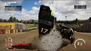 The craziest huge crashes with stock cars in Wreckfest