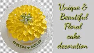 Floral cake decoration / New trick for cake decoration/ Simple cake design/ Easy cake decoration