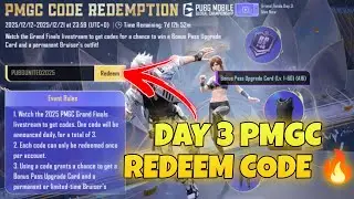 DAY 3 PMGC REDEEM CODE 🔥 REDEEM CODE FOR PMGC CODE REDEMPTION EVENT