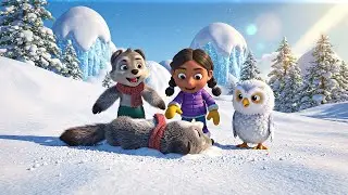 Minecraft Baby Wolf Howled on Top of an Ice Hill | Nursery Rhymes for Kids & Baby Songs