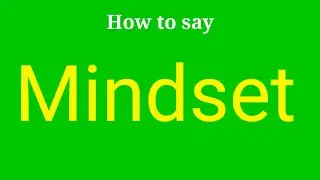 How to pronounce Mindset | Mindset pronunciation