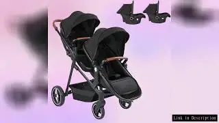 3in1 Twins baby stroller with car seat Lightweight small folded carry on baby carriage multifunction