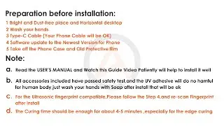 Samsung UV Full Adhesive Tempered Glass Screen Protector installation Guide