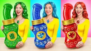 Девушка Изумруд, Рубин и Бриллиант | Челлендж с Едой от Multi DO Girls