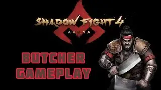 He,s a monster inside the cage😯Butcher gameplay|| Shadow fight 4 Arena
