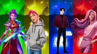 K-POP Demon Hunters ft. SAJA Girls 🎧 | Tiles Hop Beat Drop