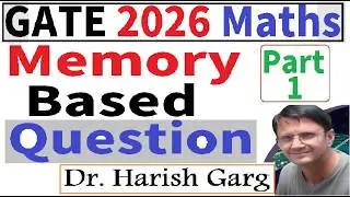 Part 1 GATE 2026 Mathematics | Memory Based Question