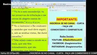 A sabedoria de esperar (Salmo 130:1-8) Pr João Alves - Vila Velha-ES (07jan26)