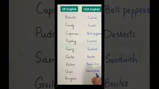 UK English Vs USA English #ukenglish #usaenglish #learnvocabulary #learnenglishonline #dailylessons