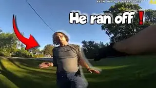 ENTITLED MAN RUNS FROM POLICE AND STILL GETS CAUGHT!