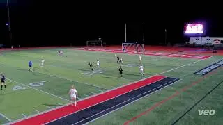 Jessica Rogozinski Junior winning header against D1signed player.  Jess in black jersey #14.