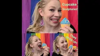 Cupcake Sculptures!!!  (Model Magic - Wayne Thiebaud Inspired)  Fun and funcational!