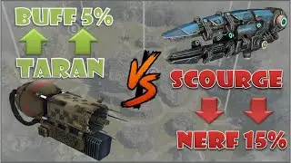 Taran Buffed vs Scourge Nerfed medium weapons comparison war robots