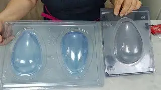 Comparativo Forma de Silicone Casca Fina BWB  para Ovo de Páscoa Recheado