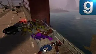 Gmod FNAF | Throwing Fnaf off a Bridge Part 1