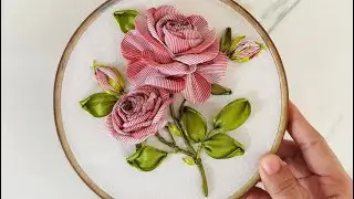 Gorgeous Rose Ribbon Embroidery Design 