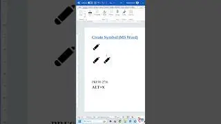 Create symbol in Microsoft word #msoffice #office #tips #viral #tips #shorts #reels #learn #howto
