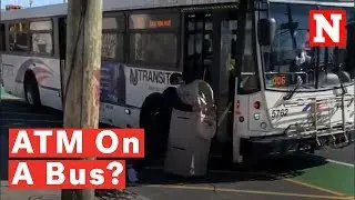Watch: Comedian Tries To Lug A Whole ATM Machine Onto NJ Transit Bus And Goes Viral