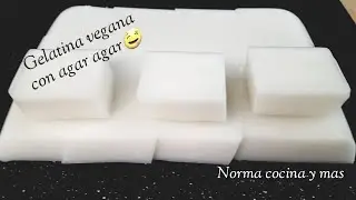 Gelatina de coco vegana/ con agar agar /receta economica