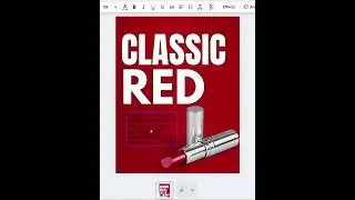 Classic Red 💄 Poster design by canva | #makeuptutorial | #classicred | #lipstick | #shorts | #canva