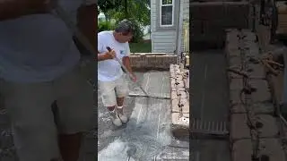 Paver preparation-placing and leveling the limestone dust