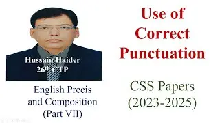 Using Correct Punctuation Marks [CSS English Precis and Composition]