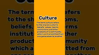 what is culture] Definition of Culture] #sociology