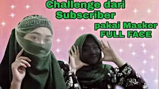 Masker full face dari hijab segi empat paris_Challange dari Subscriber