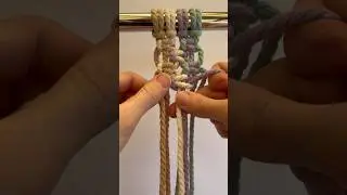 Alternating Square Knots Macrame Knot Pattern #macrametutorial #knotting
