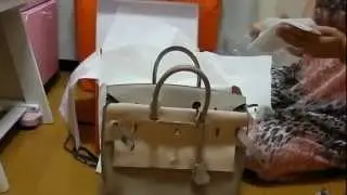 unboxing my first birkin-35cm gris tourterelle clemence