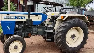 2020.MODEL SWARAJ 744FE USED SECOND HAND LOW BUDGET TRACTOR SALES IN TAMILNADU டிராக்டர் விற்பனைக்கு