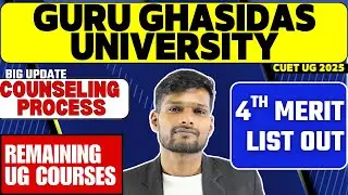 GGV 4th Counselling Notice 2025 Out | Course Wise Merit List Released for Admission
