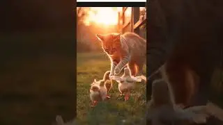 Cat Save Chicks 🐣#cat story