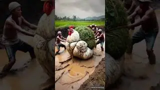 Farmer vs Chickens: End mein kya hua? 😱#ai #farmer #chicken #attack