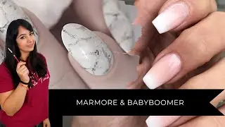 Nail Art Passo-a-Passo Marmore & Babyboomer
