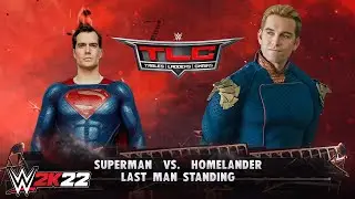 Superman vs. Homelander | Last Man Standing Match - WWE 2K22 PS5 [4K]