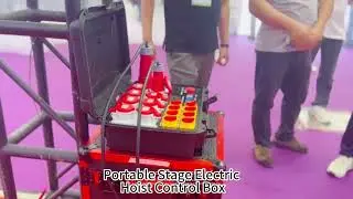 Electric hoist is paired with a portable control box