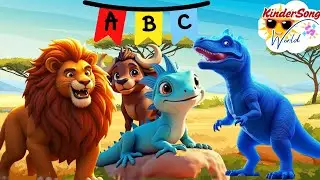 A-Z Animal Song Compilation 🌈 |color song| Safari, Dino & Ice Age Adventures by KinderSong World