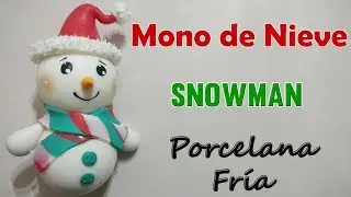 DIY ADORNO NAVIDEÑO MUÑECO DE NIEVE porcelana fria ó pasta flexible