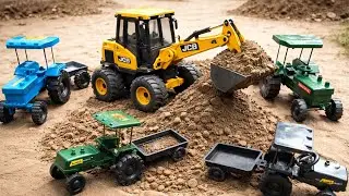JCB3DX Loading Soil in Tractor Trolley | Toy Construction Work for Kid's Part - 2