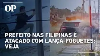 Veja momento que homem com lan&ccedil;a foguetes ataca prefeito nas Filipinas