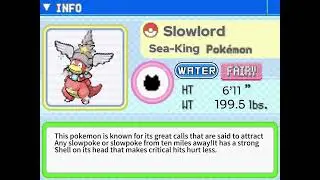 Custom Pok&eacute;dex entry, Slowlord the Sea-King pokemon.