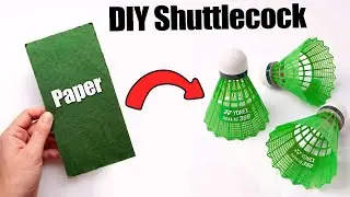 badminton kaise banaen | how to make shuttlecock at home #shuttlecock #badmintonequipment #craft 